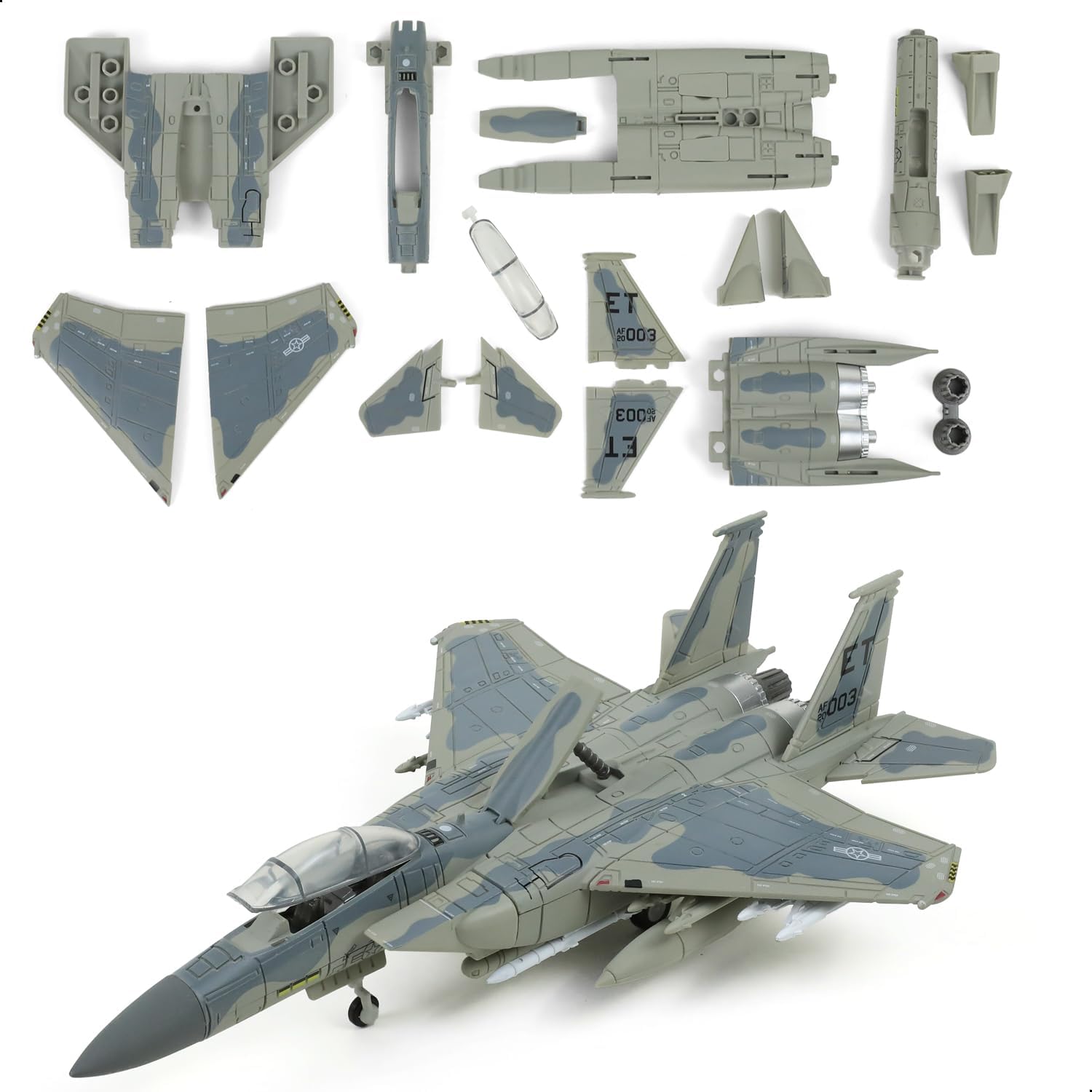 Model Kit Simulator - 1/72 F-15EX イーグルII アメリカ空軍戦闘機 簡単組み立てモデルキット F15