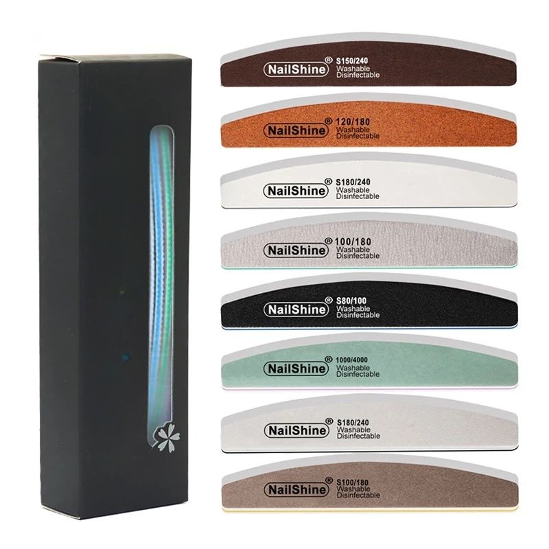 Sanding Stick Set - 8ピース/箱ネイルファイルバッファキットゲル研磨研磨研磨サンディングスポンジネイルファイルセットマニキュアプロのネイルケア美容ツール