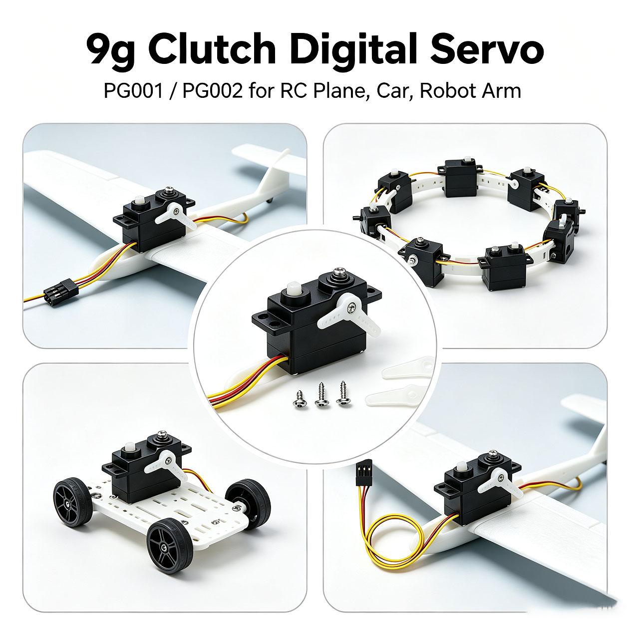 Model Kit Motor - Bambulab 3Dプリントモデル標準部品180 ° /360 ° 9g