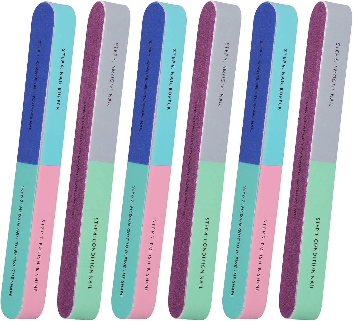Sanding Stick Set - 1/5 個ネイルファイル 7 面研磨ツールマニキュアペディキュアプロフェッショナルファイルネイルアートサンディングバッファーブロックネイルツール