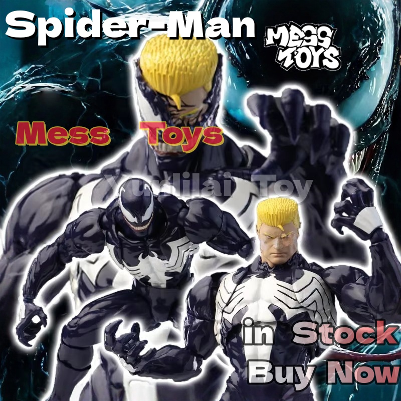Model Kit Venom - 本物のメス・トイズ・ヴェノムアニメアクションフィギュア ブラック・スパイダーマン レタル・ネイバー コレクタブルトイ 誕生日プレゼント 大人向けコレクション