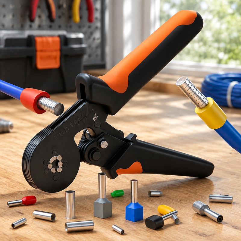 Model Kit Nipper - ワイヤ端子用のチューブ型圧着スリーブ付き、家庭用電気圧着工具セット、モデルHSC8 6-4、10-6、16-6