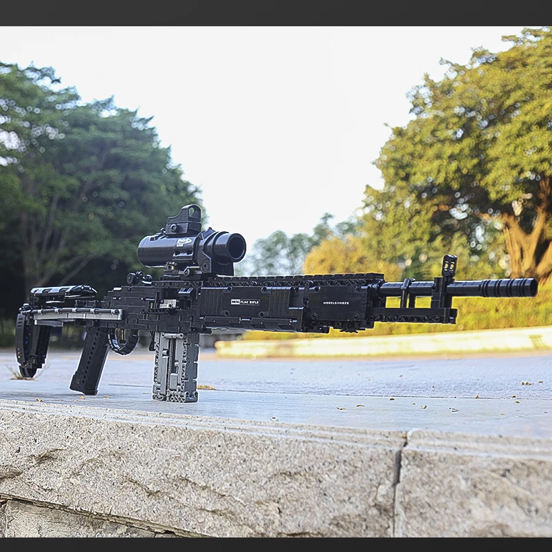 ミリタリークリームガンの組み立てられたビルディングブロック、 - Model Kit Weapons のレビューと価格