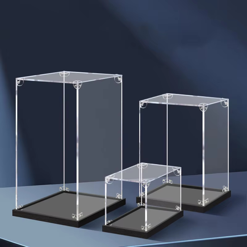 カスタムクリアグルーフリーダストプルーフカバーアクリルディス - Model Kit Display Case のレビューと価格