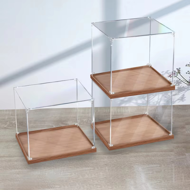 カスタムクリアグルーフリーダストプルーフカバーアクリルディス - Model Kit Display Case のレビューと価格