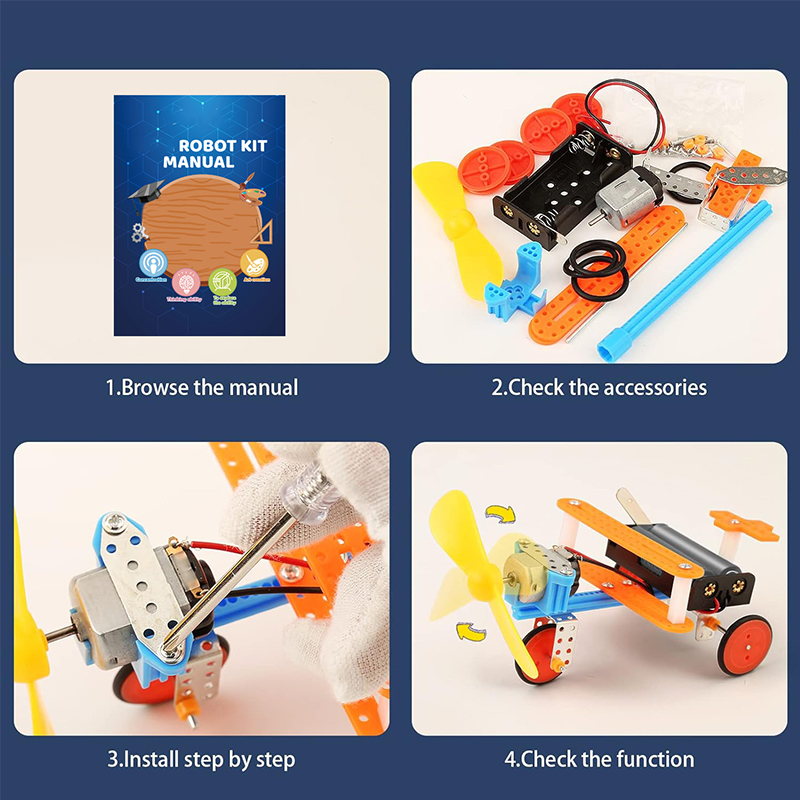 6 セットロボットキット科学実験 DIY 組み立てモデル教育 - Model Kit Motor のレビューと価格