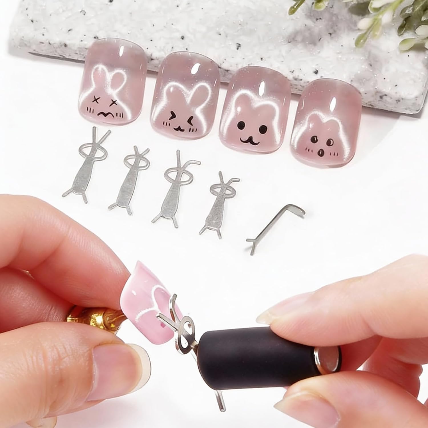 10個入りキャッツアイネイルマグネットセット、ネイルアート用 - Sanding Stick Set のレビューと価格