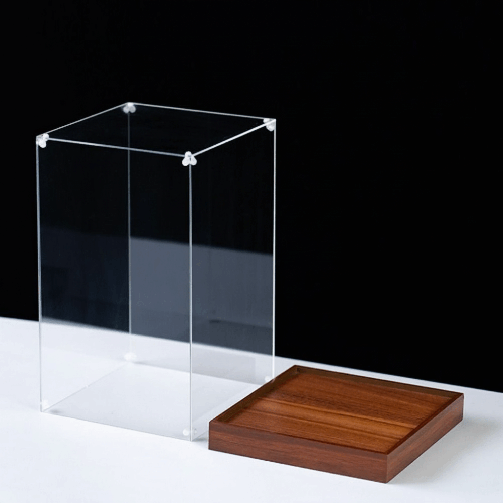 透明アクリル製ディスプレイケース、積み重ね可能なデザイン、木 - Model Kit Display Case のレビューと価格
