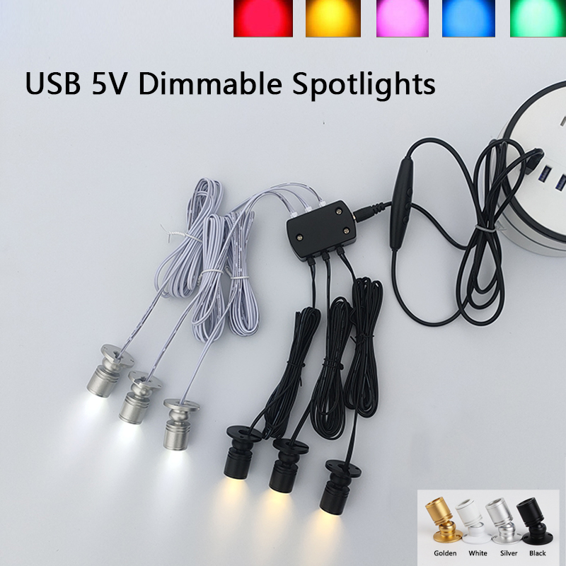 LED USB 5V 調光可能なキャビネットライトダウンライ - Model Kit Display Case のレビューと価格