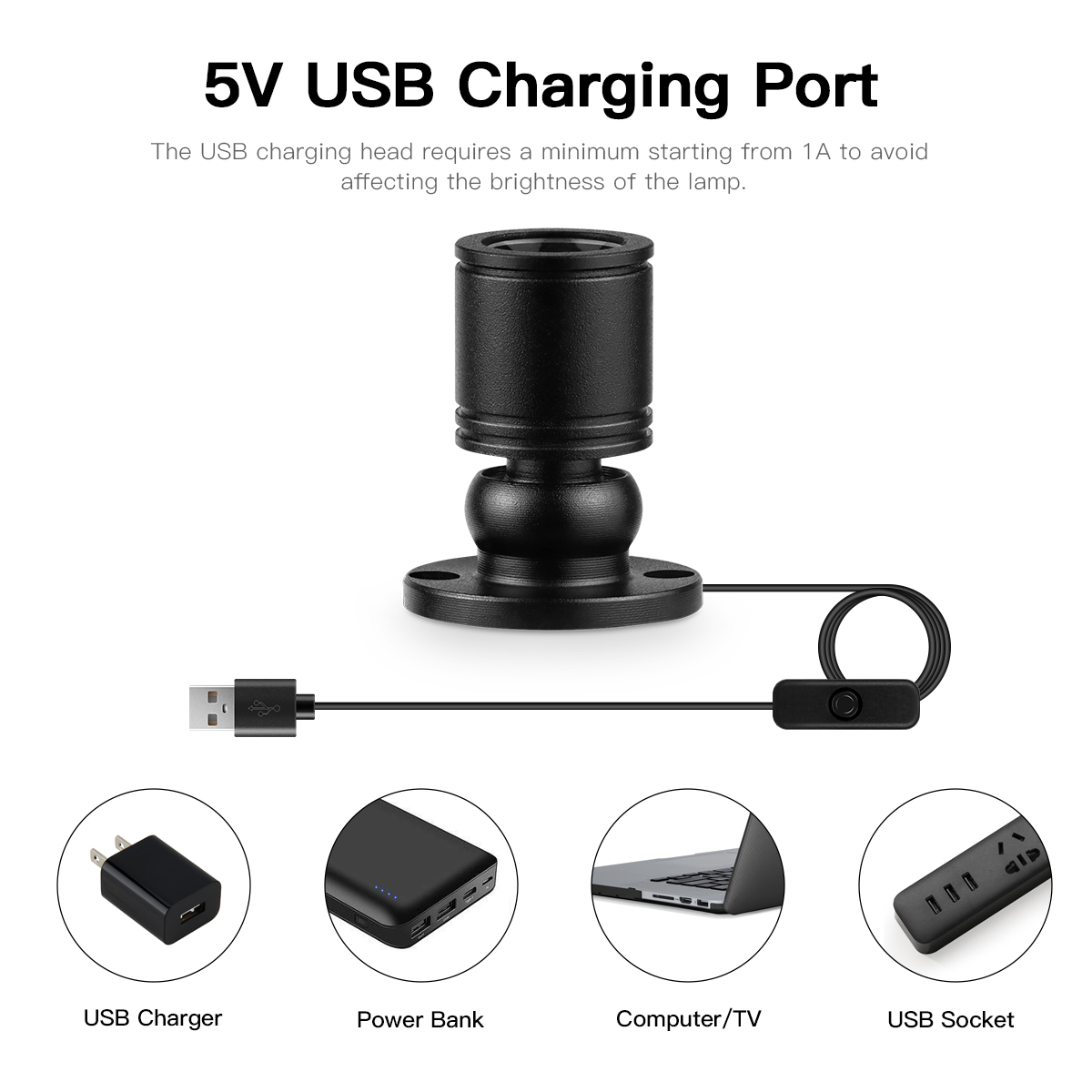 8色ミニスポットライト1W回転式シーリングランプ5V USB - Model Kit Display Case のレビューと価格