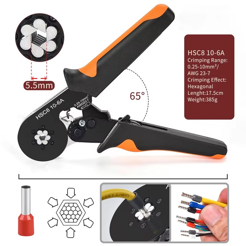 ワイヤ端子用のチューブ型圧着スリーブ付き、家庭用電気圧着工具 - Model Kit Nipper のレビューと価格